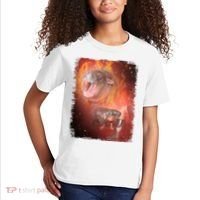 Moo Deng Bouncy Pig In Thai Fire Picture The Cute Baby Hippo Kids T-Shirt thumb 2