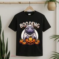 Moo Deng Baby Hippo Moo Deng Costume For Boo Deng Halloween T-Shirt thumb 2