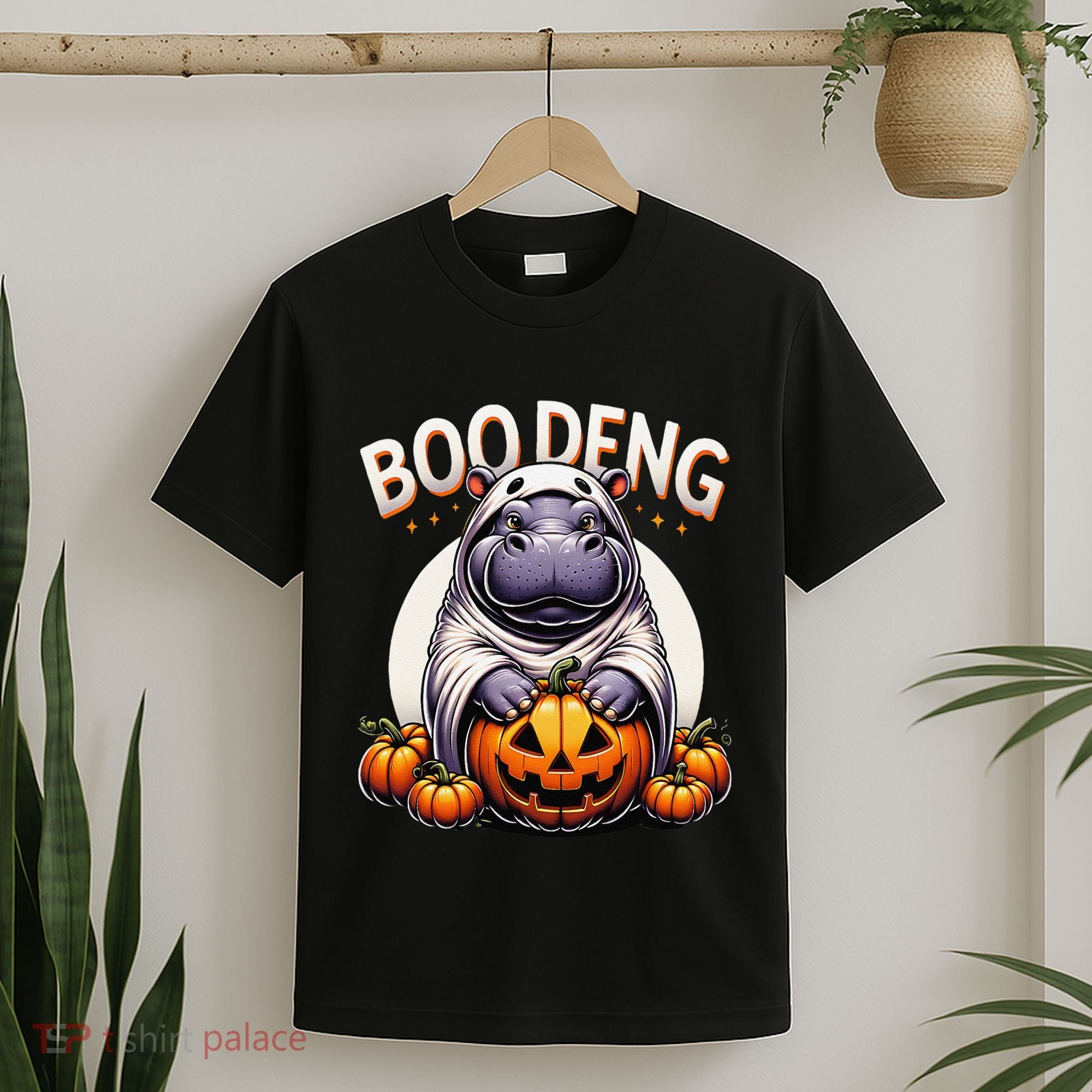 Moo Deng Baby Hippo Moo Deng Costume For Boo Deng Halloween T-Shirt