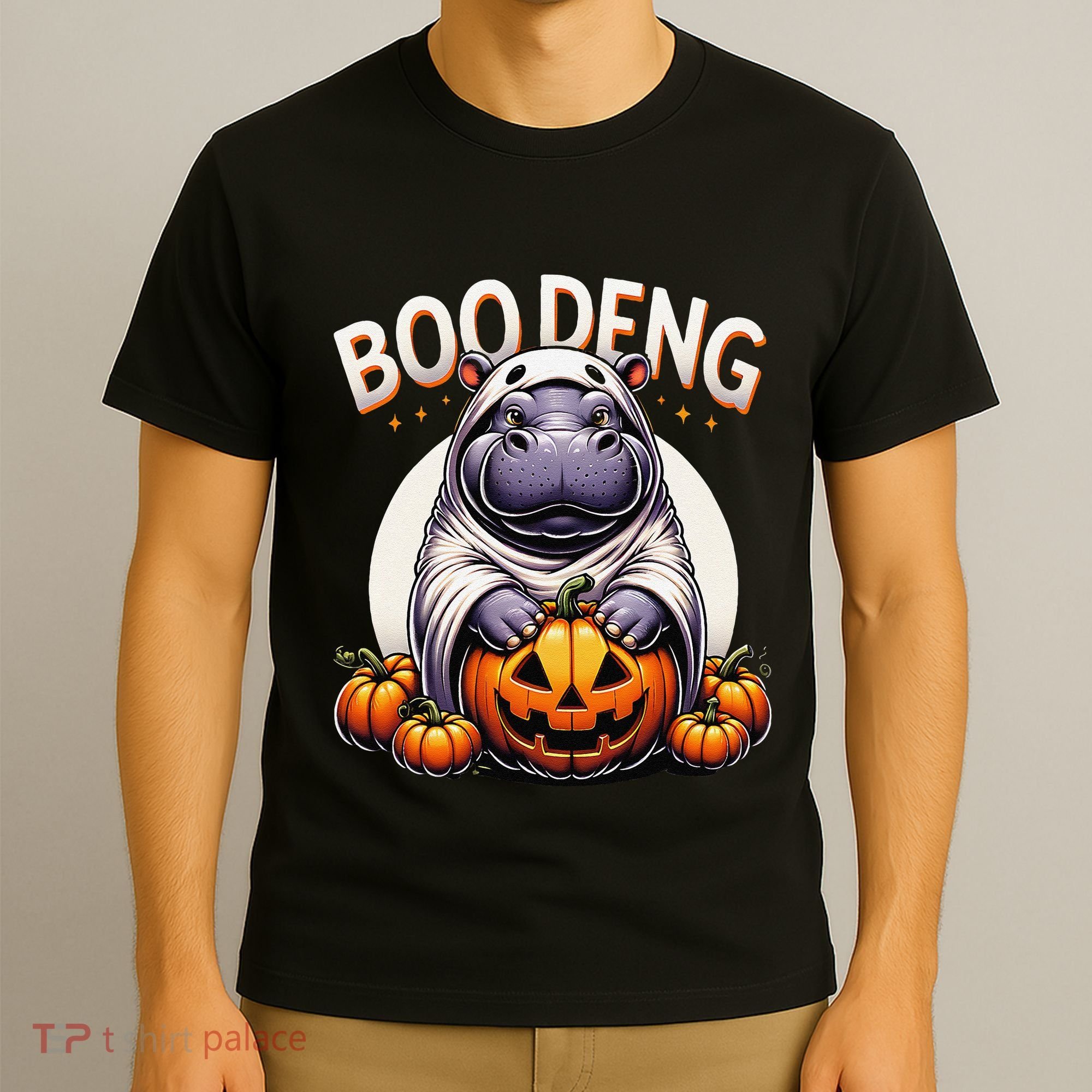 Moo Deng Baby Hippo Moo Deng Costume For Boo Deng Halloween T-Shirt