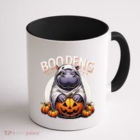 Moo Deng Baby Hippo Moo Deng Costume For Boo Deng Halloween Coffee Mug thumb 1