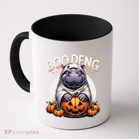 Moo Deng Baby Hippo Moo Deng Costume For Boo Deng Halloween Coffee Mug thumb 0