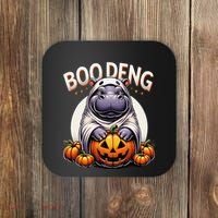 Moo Deng Baby Hippo Moo Deng Costume For Boo Deng Halloween Coaster thumb 0