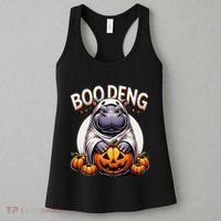 Moo Deng Baby Hippo Moo Deng Costume For Boo Deng Halloween Women's Tank Top thumb 3