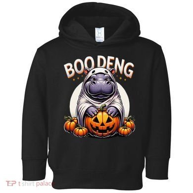 Moo Deng Baby Hippo Moo Deng Costume For Boo Deng Halloween Toddler Hoodie