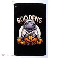 Moo Deng Baby Hippo Moo Deng Costume For Boo Deng Halloween Golf Towel thumb 0