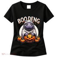 Moo Deng Baby Hippo Moo Deng Costume For Boo Deng Halloween Women's T-Shirt thumb 0