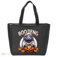 Moo Deng Baby Hippo Moo Deng Costume For Boo Deng Halloween Tote Bag thumb 0
