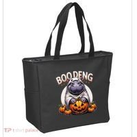 Moo Deng Baby Hippo Moo Deng Costume For Boo Deng Halloween Tote Bag thumb 2