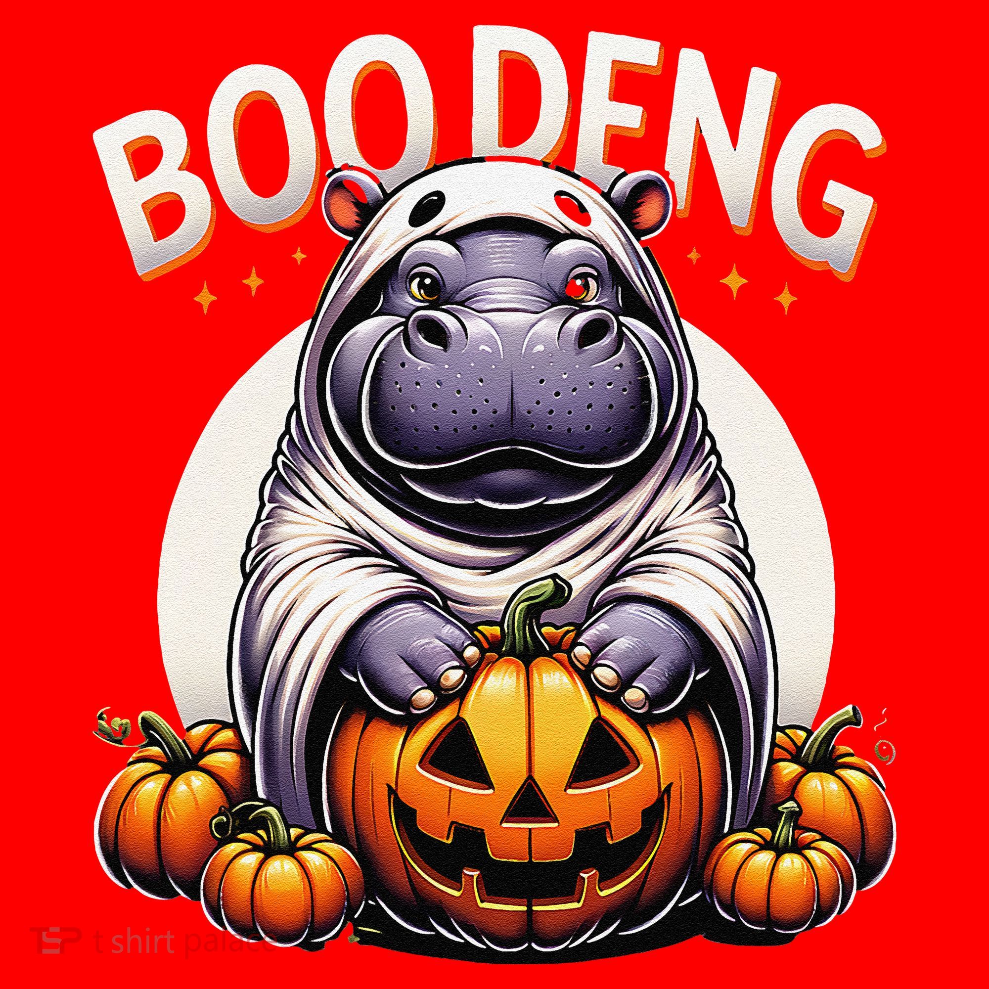 Moo Deng Baby Hippo Moo Deng Costume For Boo Deng Halloween Santa Hat