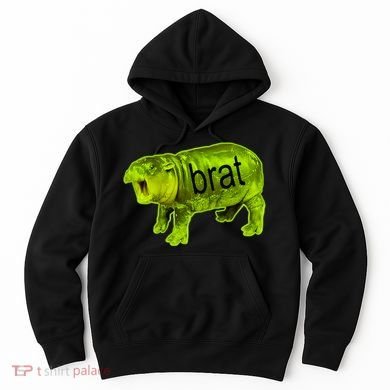 Moo Deng Brat Cute Baby Hippo Hoodie