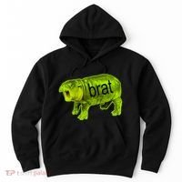 Moo Deng Brat Cute Baby Hippo Hoodie thumb 0