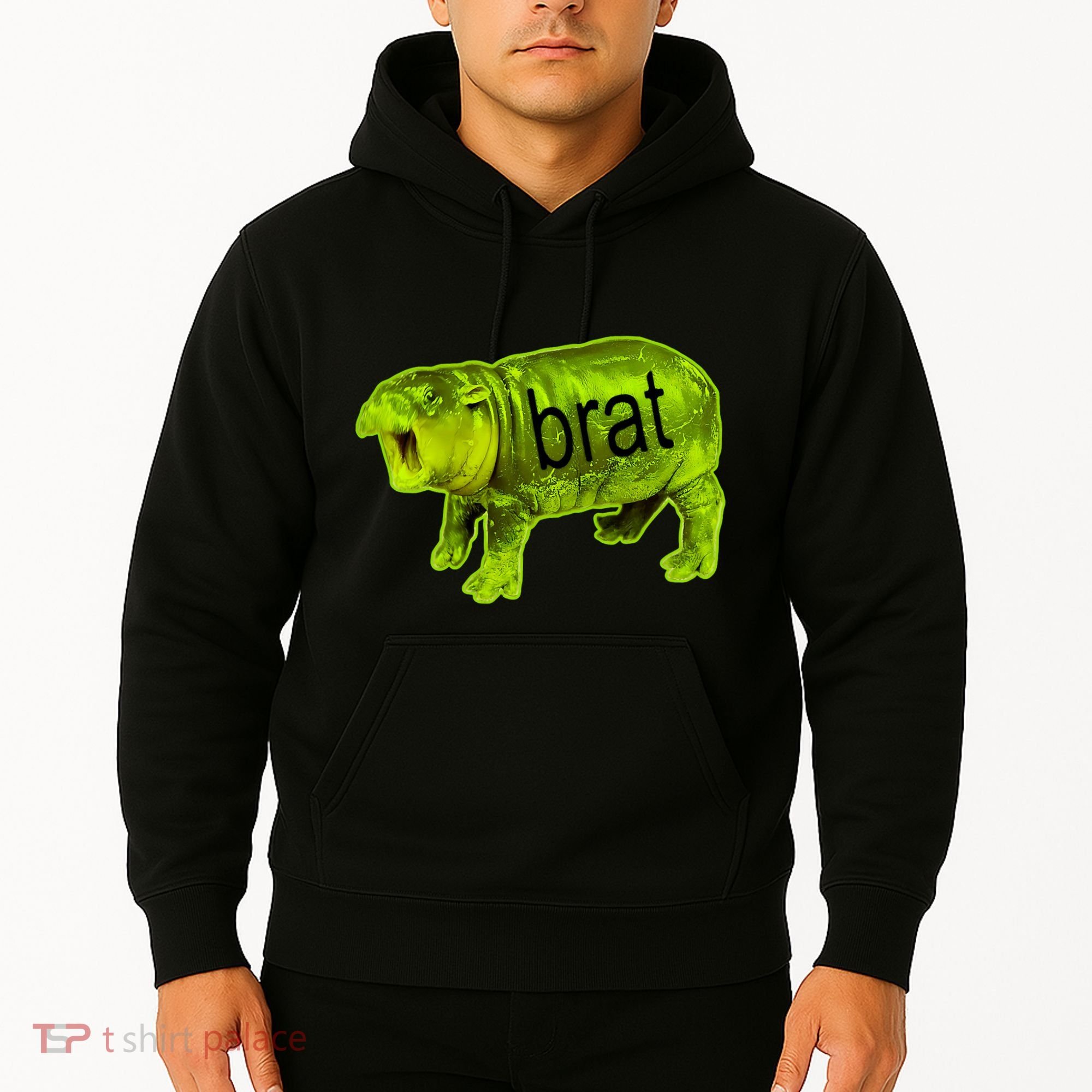 Moo Deng Brat Cute Baby Hippo Hoodie