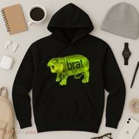 Moo Deng Brat Cute Baby Hippo Hoodie thumb 3