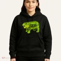Moo Deng Brat Cute Baby Hippo Hoodie thumb 5