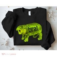 Moo Deng Brat Cute Baby Hippo Sweatshirt thumb 2