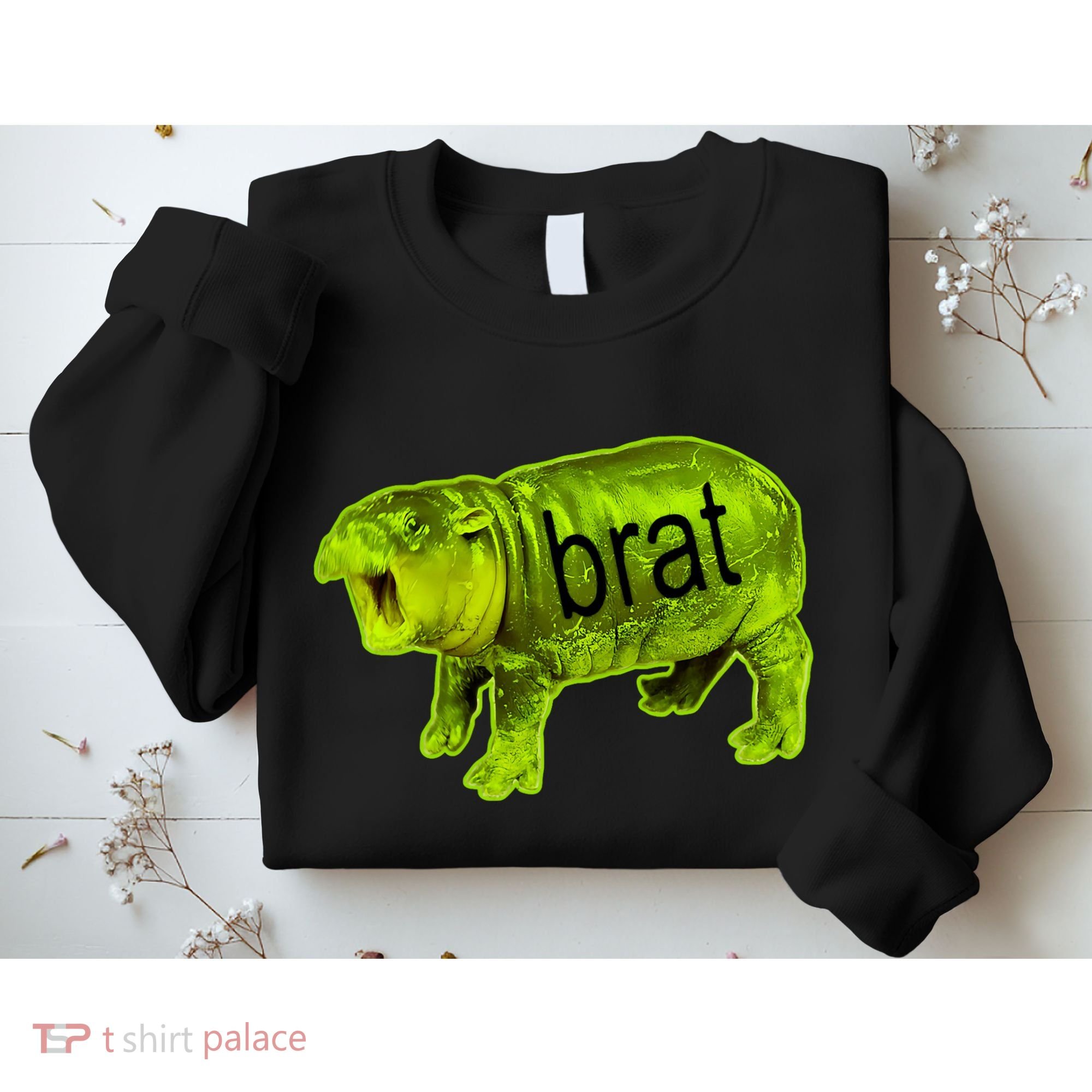 Moo Deng Brat Cute Baby Hippo Sweatshirt