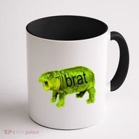 Moo Deng Brat Cute Baby Hippo Coffee Mug thumb 1