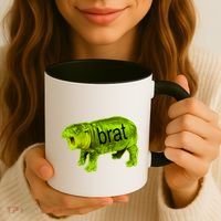 Moo Deng Brat Cute Baby Hippo Coffee Mug thumb 3