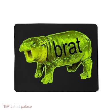 Moo Deng Brat Cute Baby Hippo Mousepad
