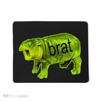 Moo Deng Brat Cute Baby Hippo Mousepad thumb 0
