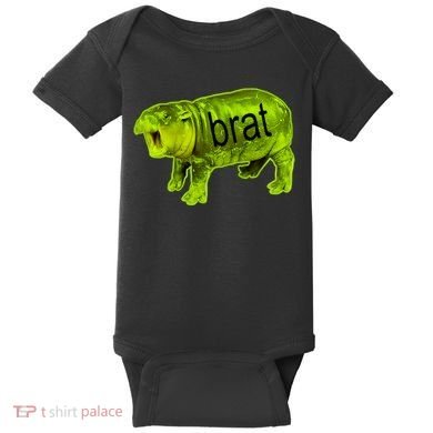 Moo Deng Brat Cute Baby Hippo Baby Bodysuit