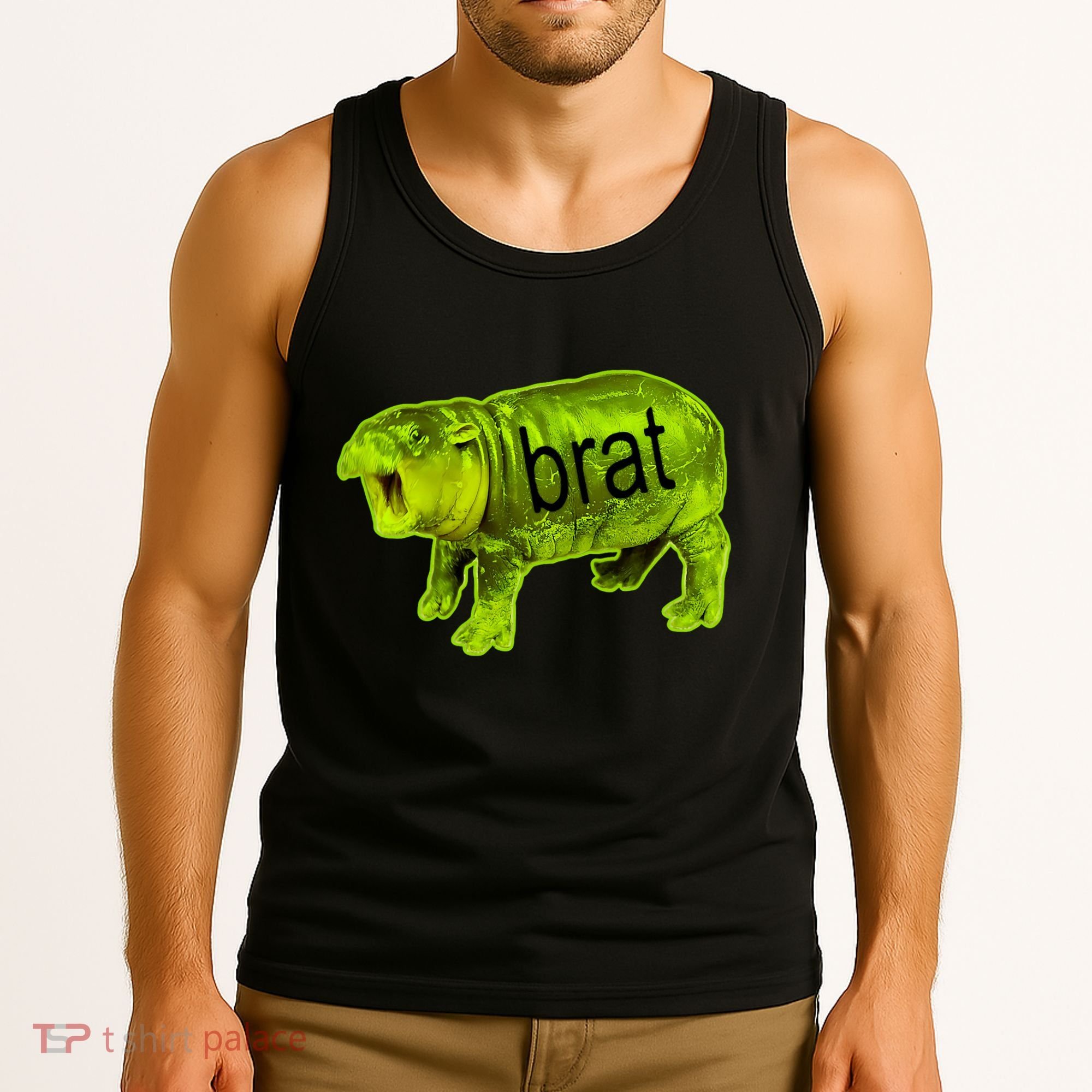 Moo Deng Brat Cute Baby Hippo Tank Top