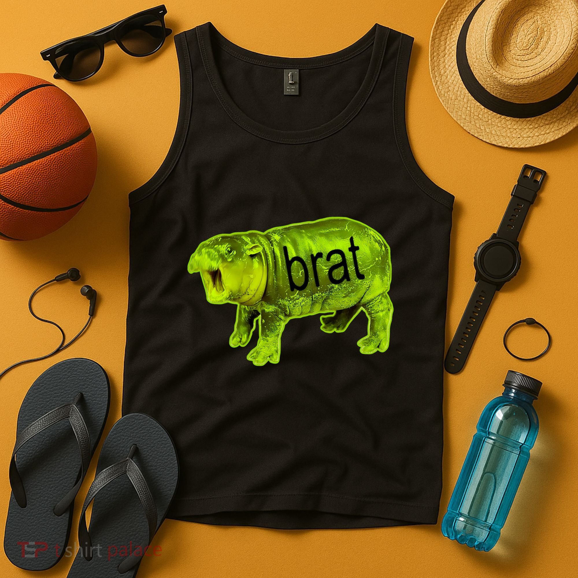 Moo Deng Brat Cute Baby Hippo Tank Top