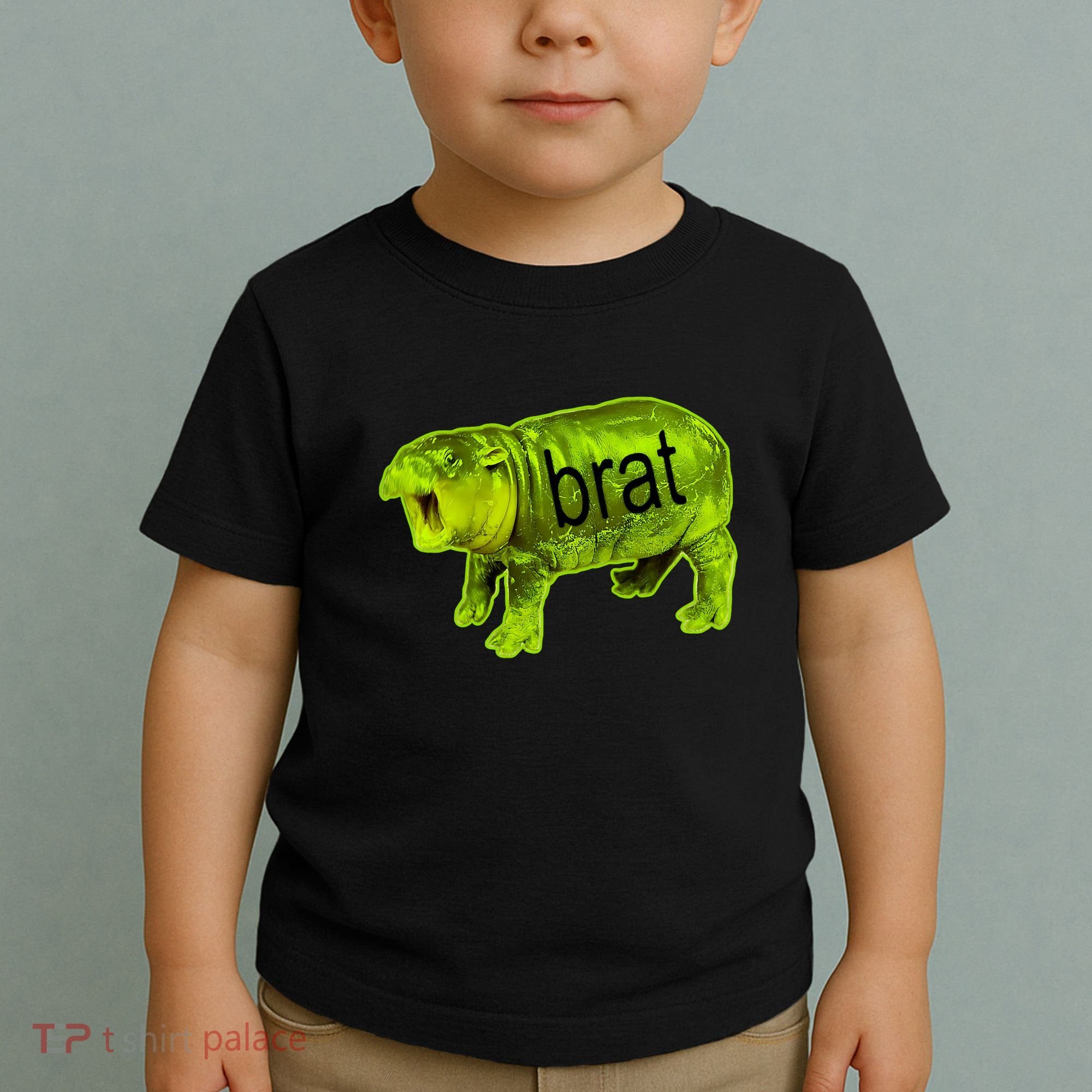 Moo Deng Brat Cute Baby Hippo Toddler T-Shirt
