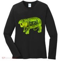 Moo Deng Brat Cute Baby Hippo Women's Long Sleeve Shirt thumb 0