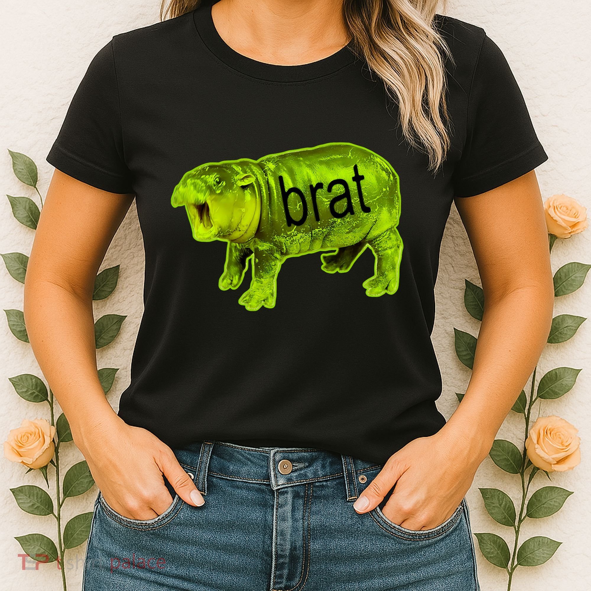 Moo Deng Brat Cute Baby Hippo Women's T-Shirt