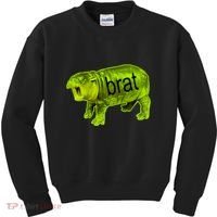 Moo Deng Brat Cute Baby Hippo Kids Sweatshirt thumb 0
