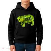 Moo Deng Brat Cute Baby Hippo Kids Hoodie thumb 4