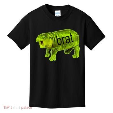 Moo Deng Brat Cute Baby Hippo Kids T-Shirt