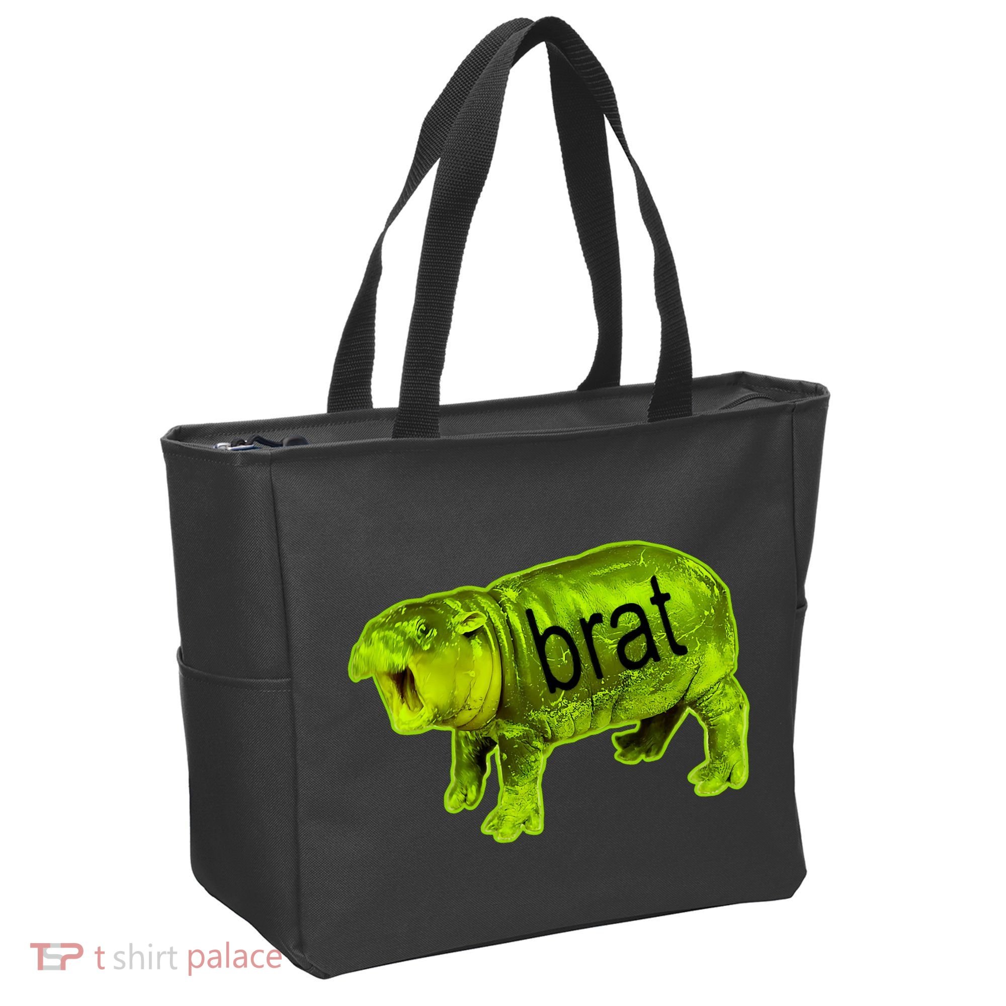 Moo Deng Brat Cute Baby Hippo Tote Bag