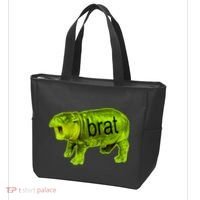 Moo Deng Brat Cute Baby Hippo Tote Bag thumb 3