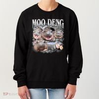 Moo Deng Cute Funny Hippo Women's Sweatshirt thumb 0
