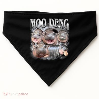Moo Deng Cute Funny Hippo USA-Made Doggie Bandana