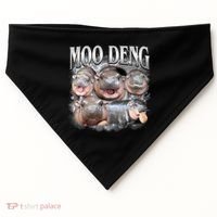 Moo Deng Cute Funny Hippo USA-Made Doggie Bandana thumb 0