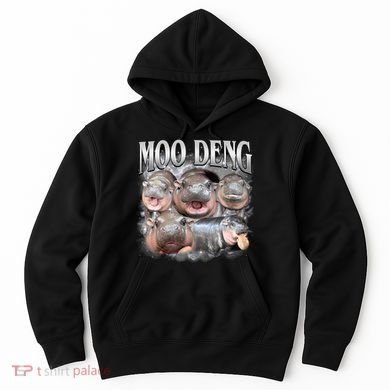 Moo Deng Cute Funny Hippo Hoodie