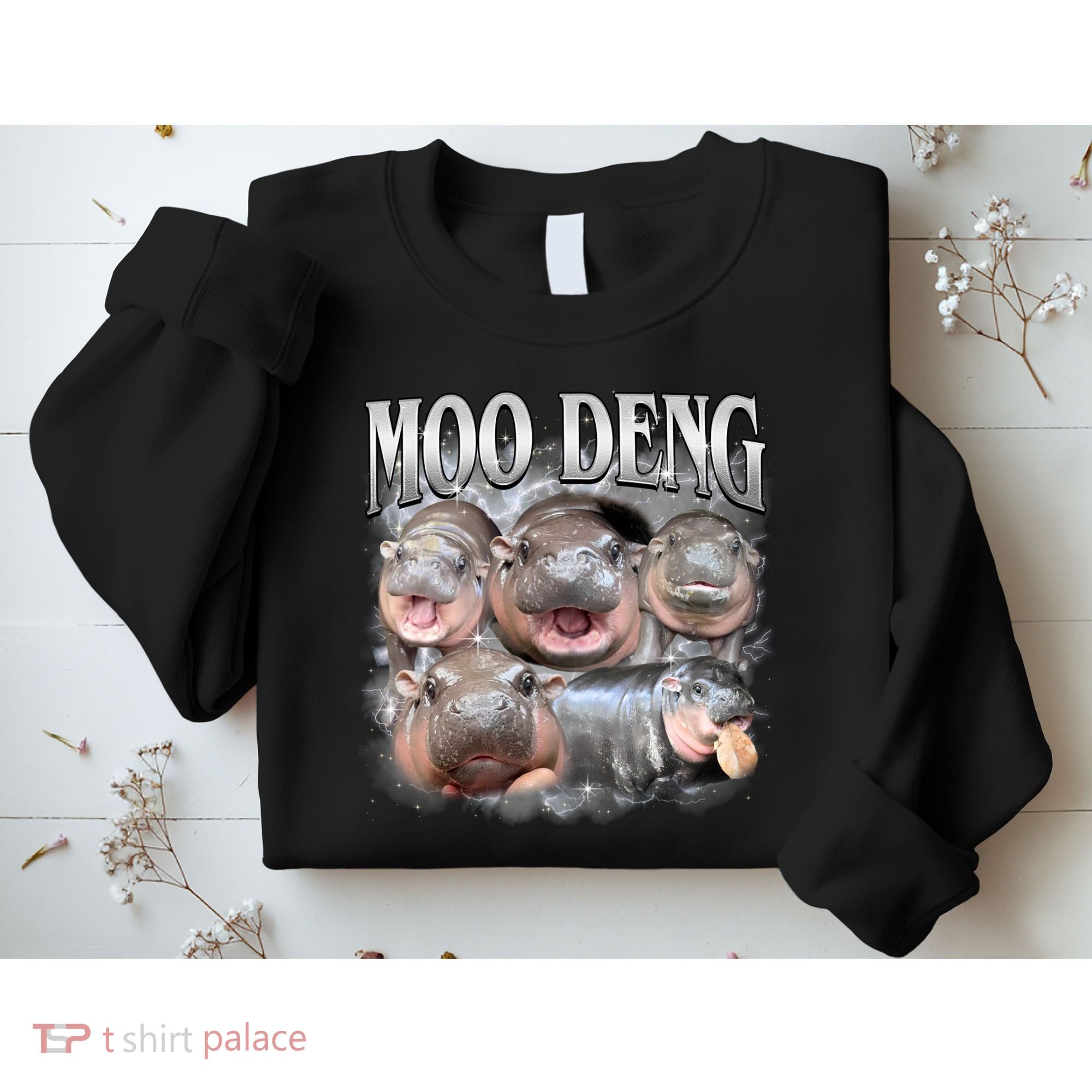 Moo Deng Cute Funny Hippo Sweatshirt