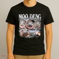 Moo Deng Cute Funny Hippo T-Shirt thumb 3