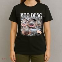 Moo Deng Cute Funny Hippo T-Shirt thumb 4