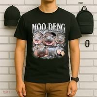 Moo Deng Cute Funny Hippo T-Shirt thumb 6