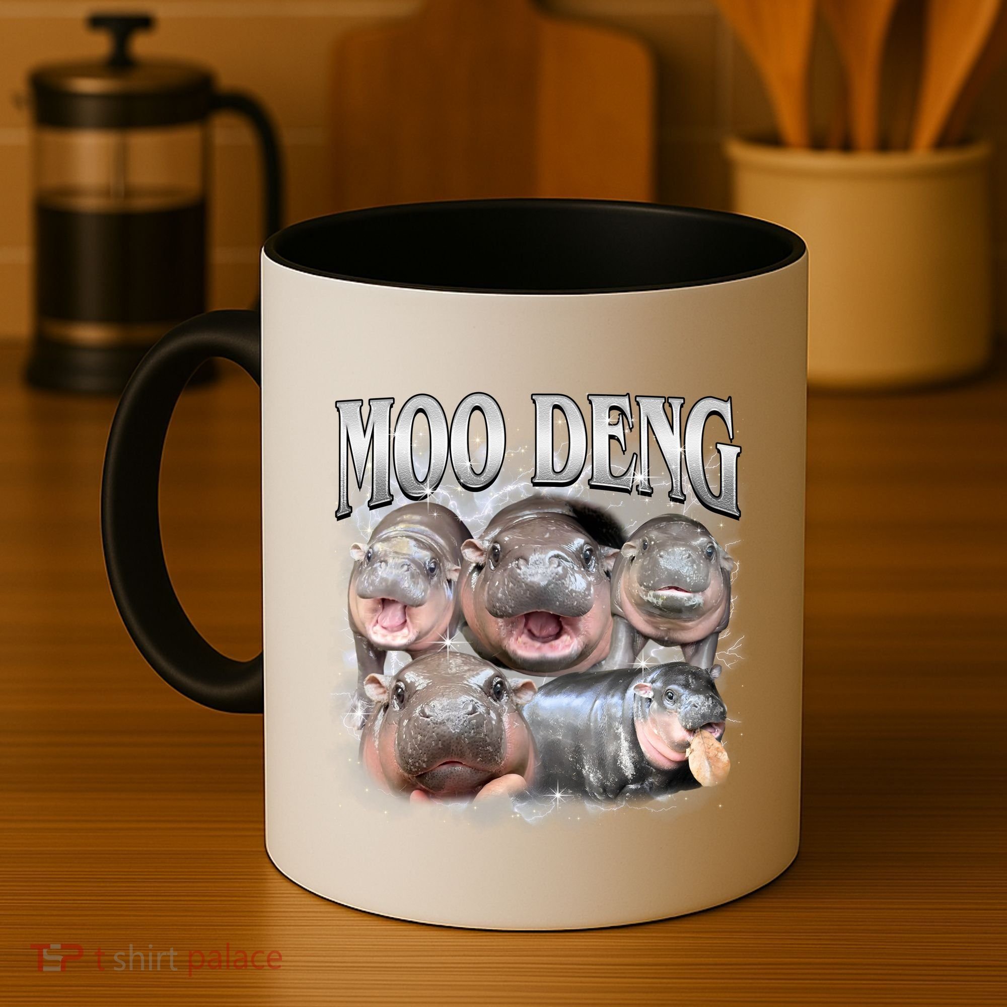 Moo Deng Cute Funny Hippo Coffee Mug