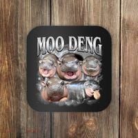 Moo Deng Cute Funny Hippo Coaster thumb 0