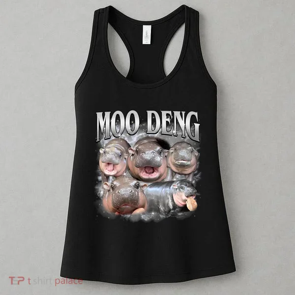 Moo Deng Cute Funny Hippo Women's Tank Top