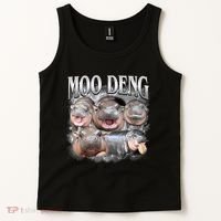 Moo Deng Cute Funny Hippo Tank Top thumb 2