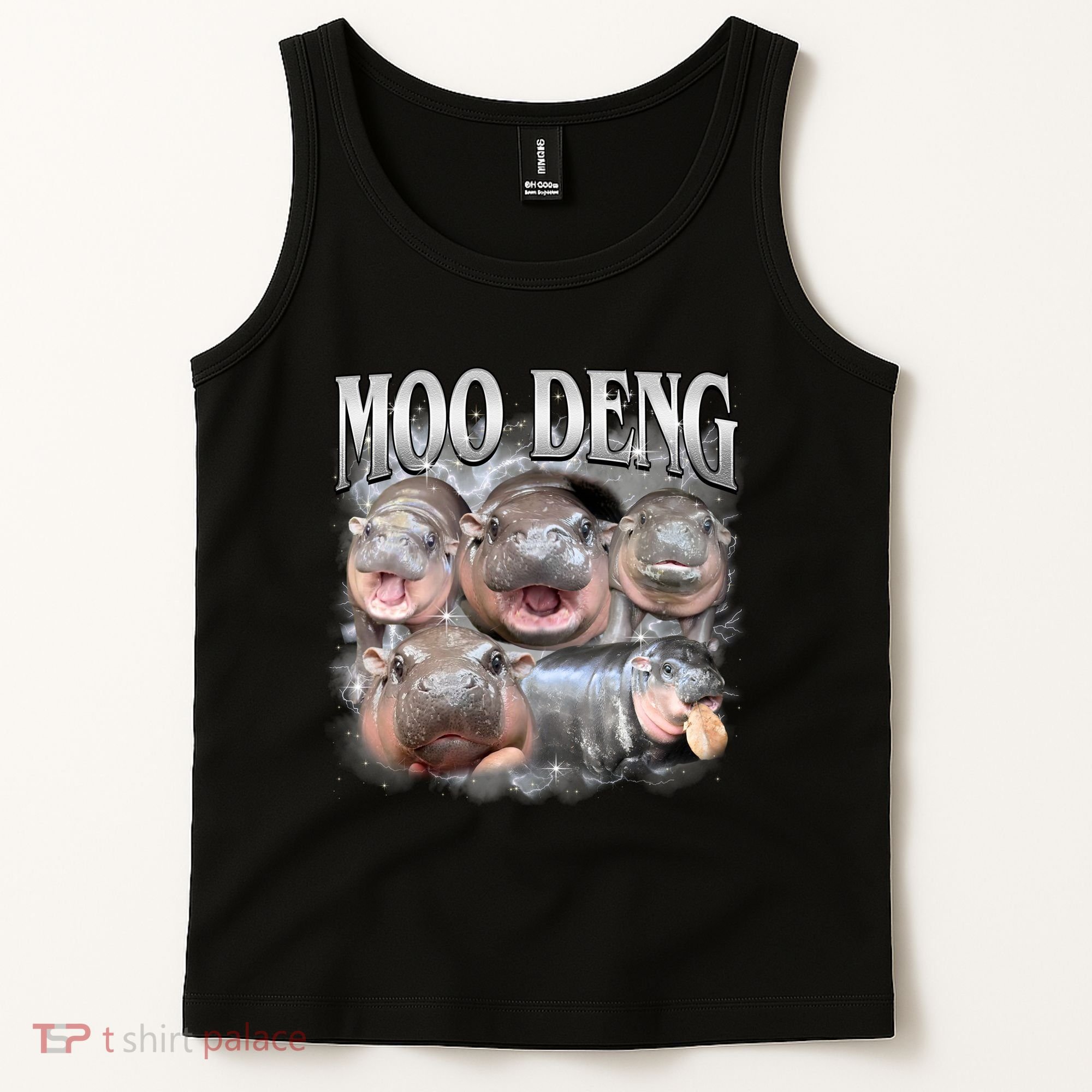 Moo Deng Cute Funny Hippo Tank Top