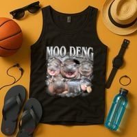Moo Deng Cute Funny Hippo Tank Top thumb 4